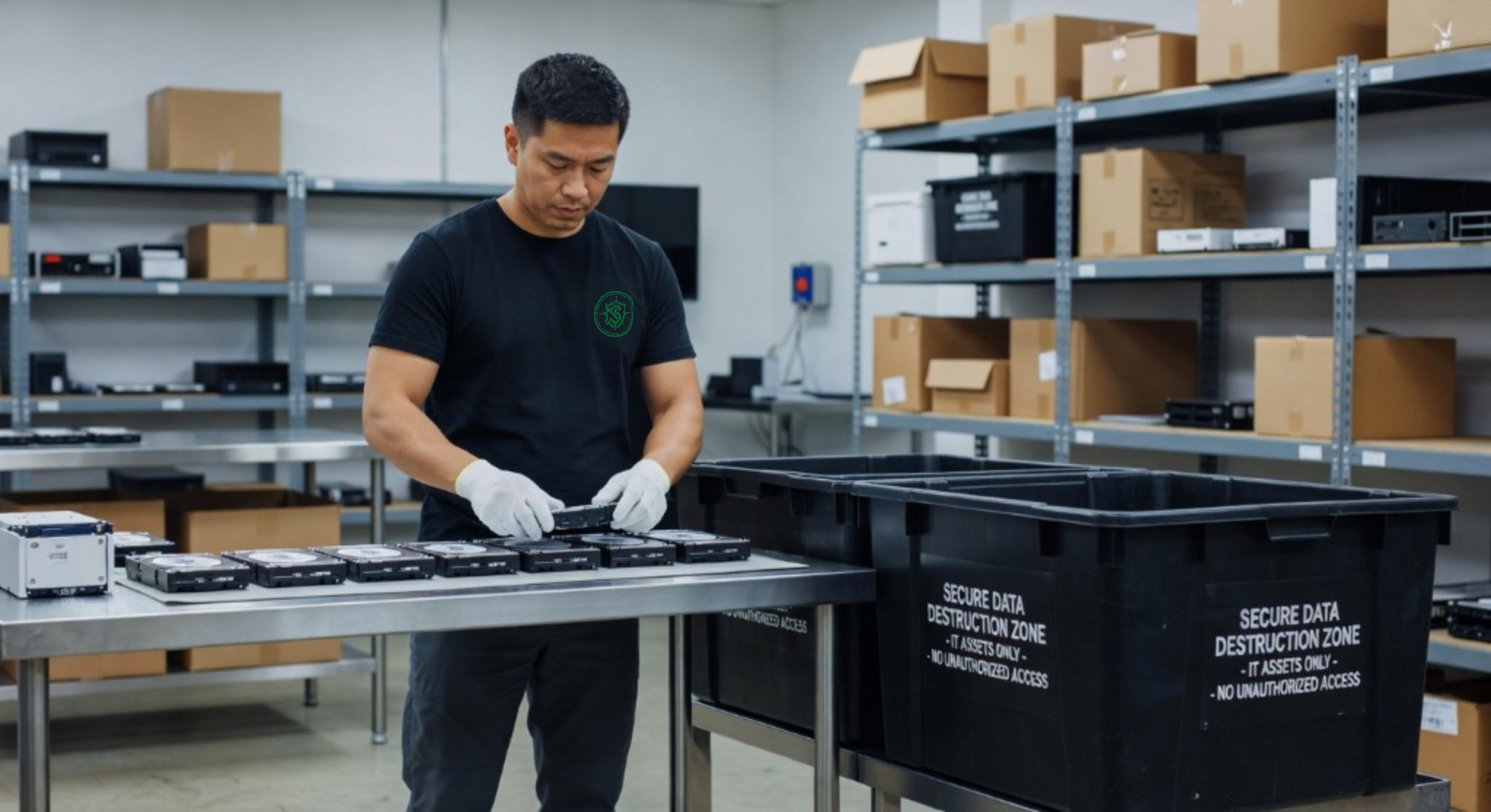 IT assets prepared for secure disposition